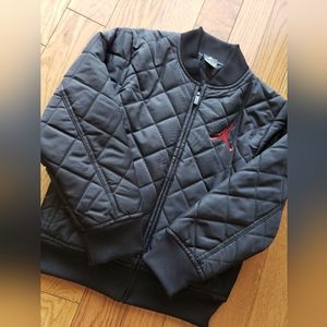 Boy Black Jordan Quilted Coat Sz. Small